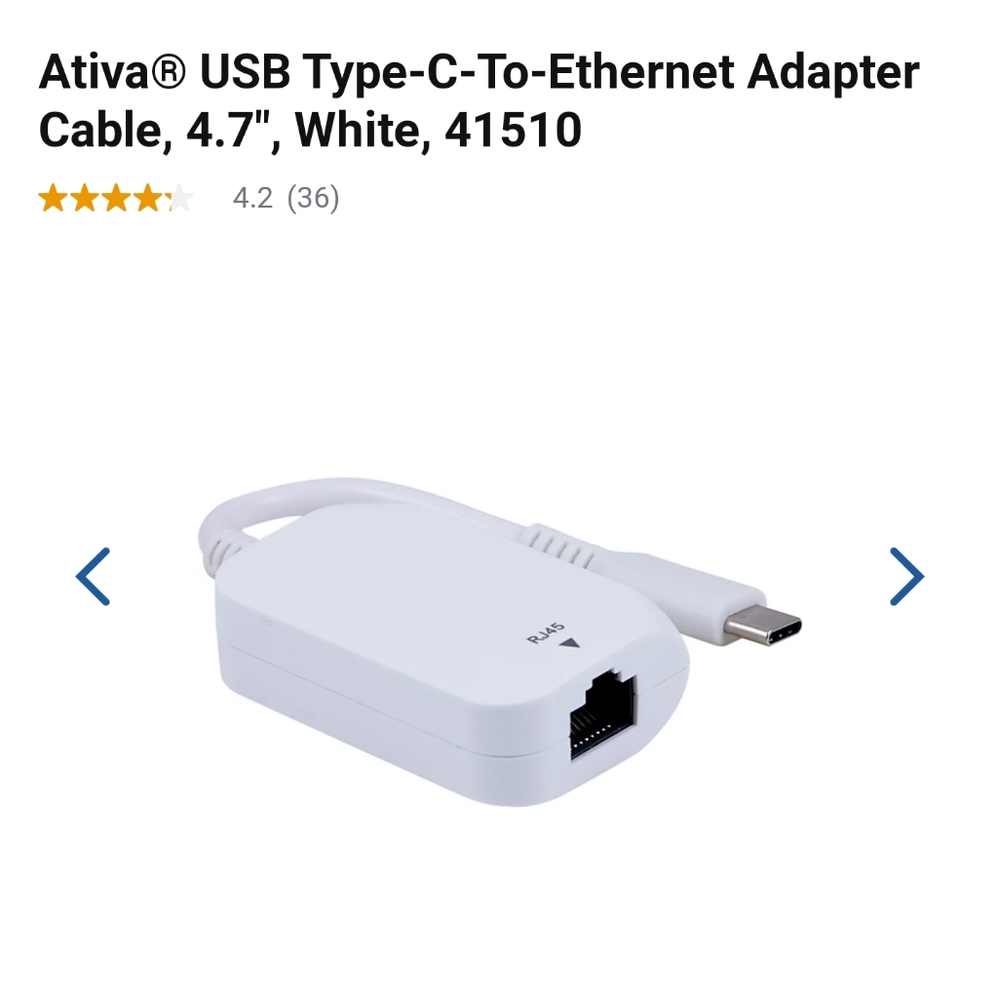 USB type C to Ethernet adapter brand new